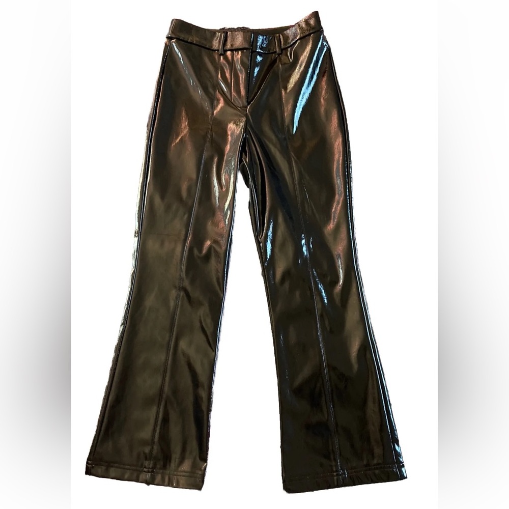 Seven for all Mankind black faux leather pants size small NWT Waist 26